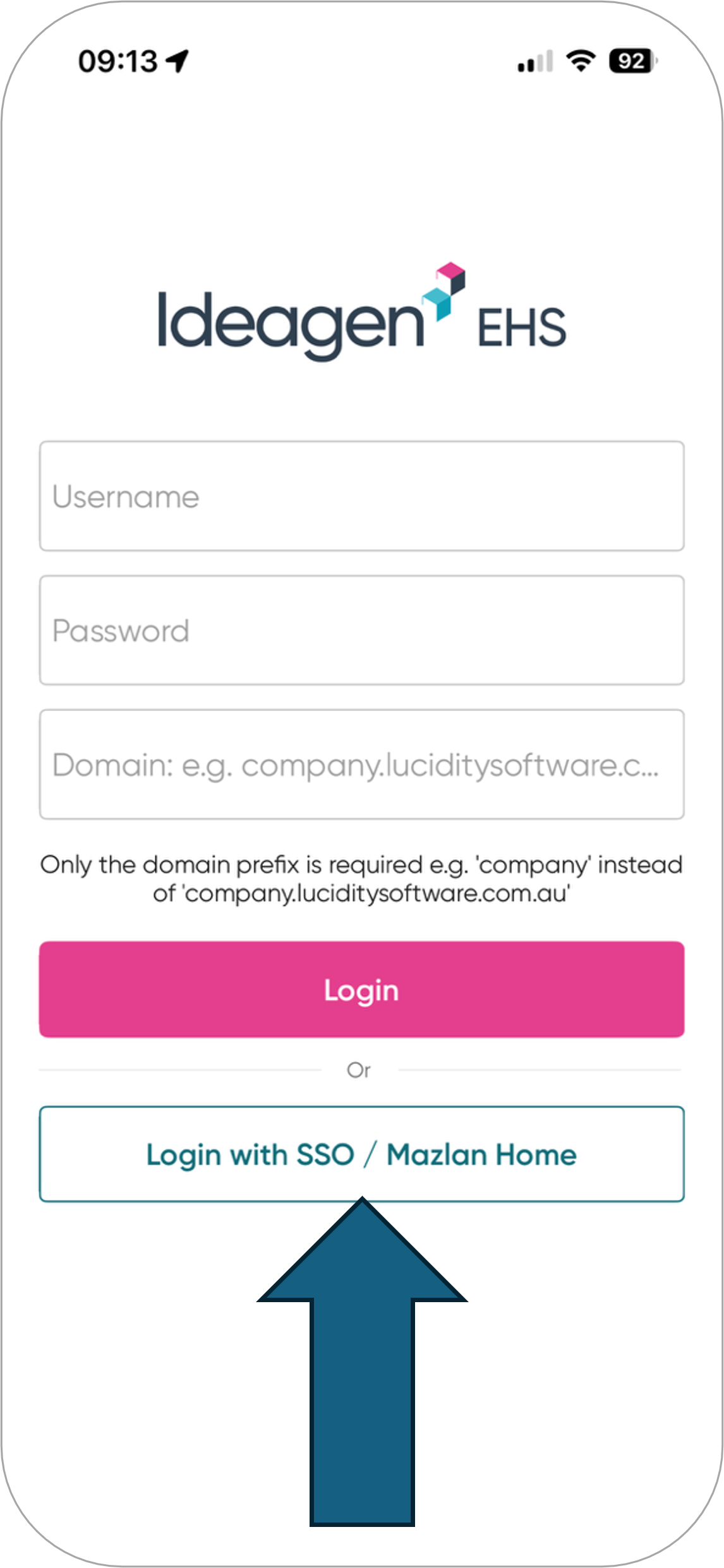 EHS Core Log In App.png